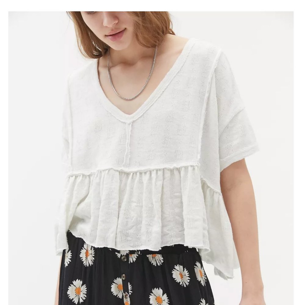NWT Urban Outfitters Demi Ribbed Tee T-Shirt Top